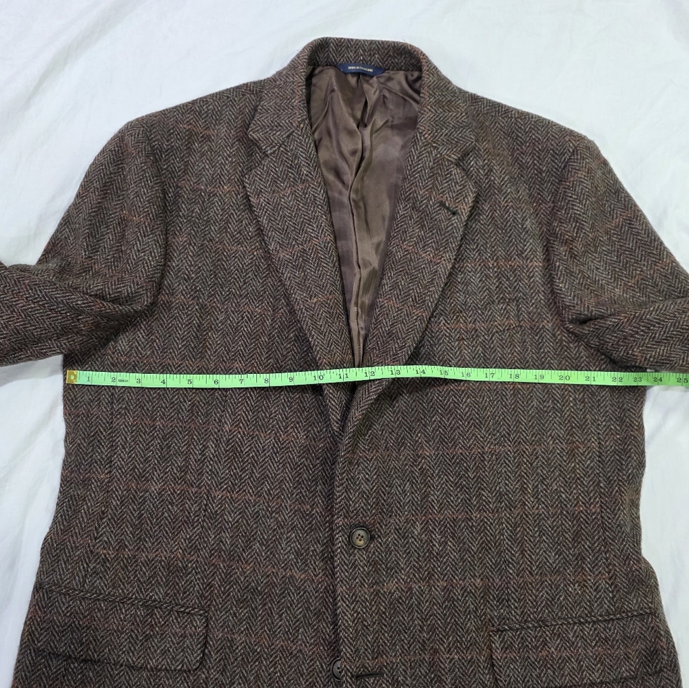 Brooks Brothers 1818 HARRIS TWEED Wool Madison Fit Multi Plaid Sports Coat. 45L - Picture 10 of 14